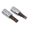 Cuadrado de 1/4 de pulgada 6.3 mm Dado para Destornillador Plano/Dado para Punta de Destornillador Plano/Cabeza de Destornillador Plano