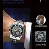 Reloj de Acero Inoxidable para Hombre con Correa Transfronteriza de Amazon, Negocio Europeo y Americano, Cuarzo, Hueco, Resistente al Agua