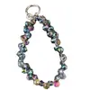 Nuevo Estilo Lujo Ligero Multicolor Estilo Ins Estilo Japonés y Coreano Cristal de Fresa Lágrima Cuentas Colgante Funda de Teléfono Celular Lanyard Colgantes para Llaves