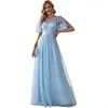 Vestido Amazon 2026 Estilo Nuevo Ropa de Comercio Exterior Vestido de Noche Vestido Largo de Noche Vestido de Encaje Patchwork