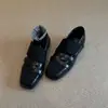 Zapatos Mary Jane Cuadrados con Velcro Estilo Coreano 2026 Nueva Moda Tendencia Elegantes Planos Versátiles para Mujer de Primavera