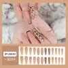 Adesivos de Unha Vestíveis Mais Vendidos Atravessando Fronteiras, Manicure Sexy com Estampa de Leopardo Europeia e Americana, Adesivos de Unha Postiça Longa Ballet Removíveis Atacado
