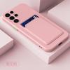 Funda para teléfono con tarjetero y tacto de piel para Samsung S26Ultra, Funda suave de silicona para Note20Ultra, Tarjetero para S25Edge