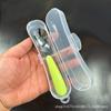 Cuchara de Acero Inoxidable 316 para Bebés que Aprenden a Comer, Cuchara de Entrenamiento para Niños, Cuchara para Alimentar con Comida Complementaria, Estilo Lindo