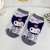 Meias de desenho animado japonesas novas para crianças, meias roxas fofas 200N, meias tipo barco femininas, meias de algodão, atacado, uma geração de cabelo