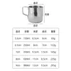 Jarra para espumar leche de acero inoxidable 304 con escala y pico fino, taza espesada para espumar leche para máquina de café, herramienta para espumar