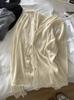 Cárdigan de Encaje Tejido para Protección Solar Chaqueta Delgada Chal de Mujer Verano con Falda de Tirantes y Camisa Top Acondicionada