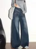 Nuevos Jeans Anchos Sueltos Bordados Únicos para Mujer 2026, Pantalones Rectos de Tiro Alto Retro Americano con Efecto de Caída