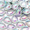 Nuevo taladro de resina de color cóncavo-convexo con forma de gota de 18*25 mm, taladro de gema grande plano, accesorios decorativos para joyería DIY