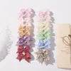 Conjunto Europeu e Americano Mais Vendido de Presilhas de Cabelo com Laço para Crianças Mini Presilha de Cabelo de Bebê Cor Pura Menina Simples Presilha Lateral 325