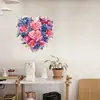 Pegatinas de Pared Electrostáticas de Flores de Amor Sin Pegamento Removibles Pegatinas Decorativas para Ventanas de Vidrio Pegatinas de Pared con Fondo de Flores Románticas