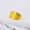 Anillo Curvo para Hombre Aleación Oro de Imitación Anillo de la Fortuna para Hombre Anillo de Jefe Puesto de Exposición Anillo Grande Joyería Joyería Al por Mayor
