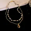 Collar Colgante de Flor con Cuentas de Madera Retro Ojo de Tigre para Otoño e Invierno Cadena de Suéter Versátil Casual Diseño de Nicho para Mujeres