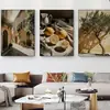 Pintura de Lienzo de Tres Piezas para Sala de Estar y Dormitorio, Lienzo al Óleo de Alta Definición, Pintura Decorativa Estilo Chino, Arte de Pared, Hecho a Medida