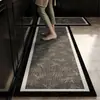 Alfombrilla de suelo de tierra de diatomeas de lujo ligero de alta gama, juego de dos piezas para uso doméstico, resistente a la suciedad, antideslizante, absorbente de agua, absorbente de aceite, alfombrilla de cocina