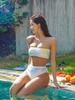 Nuevo Bikini Sexy Europeo y Americano 2024 Traje de Baño Dividido Pantalones de Bikini de Cintura Alta con Estampado Tie-Dye