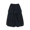 Pantalones casuales para niña Wulibu, conjunto de dos piezas de falda-pantalón de verano con una falda transpirable, pantalones versátiles integrados de longitud 7/8