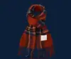 2024 Novo Lenço Xadrez Retro Estilo Japonês com Franjas Feminino de Inverno Quente Versátil para Estudante Casal