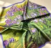 Pañuelo de Seda Pañuelo Cuadrado Moda Coreana de Alta Gama Versátil Profesional Seda Imitación Pañuelo Pequeño Pañuelo de Seda Estampado Retro para Mujer