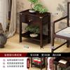Sala de estar Suporte para flores em estilo chinês de várias camadas no chão Suporte para armazenamento em madeira não sólida Suporte para flores em estilo avançado com tampo de mesa alargado na varanda