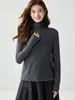 Elegante e bonito! Suéter de cashmere com tricô grosso e lantejoulas, solto e estiloso, suéter de malha base para mulheres