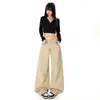 Jeans vintage de pierna ancha holgados tipo guadaña con efecto de caída, jeans versátiles para mujer, nuevo modelo transfronterizo para otoño de 2026