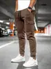 Novas calças casuais de fitness masculinas multi-bolsos transfronteiriças da Amazon novos macacões esportivos masculinos atacado