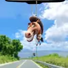 Acrílico 2D creativo colgante de caballo de boca grande nuevo transfronterizo plano para coche colgante de espejo retrovisor adornos para el hogar y las fiestas