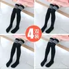 Meias Infantis Meias de Veludo para Meninas Meias Acima do Joelho Verão Finas Meias Longas Infantis Meias de Futebol para Crianças Maiores