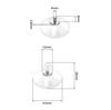 Gancho de Ventosa de 4 cm con Varilla de Tornillo M4, Tuerca de Plástico M5, Base para Almacenamiento y Fijación, Tipo de Ventosa de PVC Moderno Minimalista