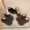 Zapatos Birkenstock de Suela Gruesa para Aumentar la Altura, Ropa de Exterior para Mujer, Novedad Otoño/Invierno 2026, Mocasines Cerrados de Gamuza, Medias Zapatillas Birkenstock