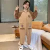 Pijama de una pieza para niños, Otoño e Invierno, Franela Engrosada Anti-Patada Cálido Coral Fleece, para Niños Medianos y Grandes, Ropa de Casa para Niñas