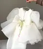 Vestidos Nuevos de Verano para Niñas, Vestidos de Princesa con Mangas Abullonadas Estilo Europeo y Americano, Vestidos Tutú de Malla Lindos para Niños, Suministro de Fabricante