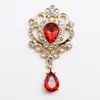 Al por mayor transfronterizo 32*60 mm gota de agua acrílico colgante joyería broche plano accesorios DIY ropa tocado