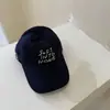 Gorra de béisbol de algodón cepillado con parte superior suave bordada con letras para mujer, gorra de verano con visera curva, protección solar, sombrero de parte superior suave para adelgazar la cara