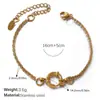 Pulsera de Moda Europea y Americana Collar de Oro de 18K Cadena en Forma de O Collar de Cristal Pulsera de Perlas Collar de Circonita Joyería de Acero Inoxidable