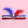 Carnaval Nueva Diadema de Lentejuelas Diadema de Plumas Transfronteriza Más Vendida Diadema Mayorista Mascarada Étnica