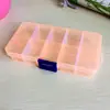Caja de Medicina Transparente Mini Portátil Desmontable DIY Clasificación Caja de Almacenamiento para Viaje Organizador de Joyería de 10 Compartimentos