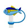Novo Ocean World Silicone Palha Cap Desenho Animado Palha Capa Protetora Contra Poeira Festa Criativa Palha Cap Reciclável