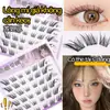 [Pestañas Postizas sin Pegamento de 6 Filas Transfronterizas] Estilo Segmentado de Racimos Individuales, Espesas Estilo Cómico, Naturales, Estilo sin Pegamento, sin Pegamento y Espesas