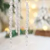 Adornos navideños Adornos para árbol de Navidad Copo de nieve transparente Cristal acrílico Colgante creativo Copo de nieve navideño