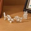 Joyería transfronteriza para novia, tocado de hojas de árbol de plata con diamantes de imitación coreanos, accesorios para el cabello de boda, accesorios para vestidos, accesorios.