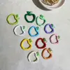 Chaveiro Colorido de Maçã com Fecho de Mola Simples Abertura Argola de Mola DIY Acessório de Celular Peças de Chaveiro