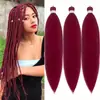Extensión de cabello trenza africana sucia trenza grande EZ peluca negra Trenza fácil preestirada expresión