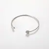 Pulsera Creativa Transfronteriza Europea y Americana con Forma de Corazón de Diamante Completo Doble Forma de Corazón Pulsera Abierta con Forma de Corazón Chapada en Oro Joyería de Alta Gama