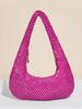Bolso de axila para mujer nuevo, lámina de aluminio dorada, bolso de noche, bolso de mano de moda europea y americana, bolso deslumbrante para fiesta y socialité
