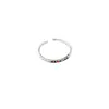 Anillo de Circonita Arcoíris para Mujer Anillo Abierto Apilable Sencillo Elegante Combinable Anillo Geométrico Delgado Anillo Fresco para Estudiantes