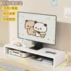 Prateleira com altura ajustável para monitor de computador de mesa com gavetas em camadas para armazenamento de livros, mouse e telefone
