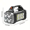 Luz portátil solar transfronteiriça holofote COB multifuncional para exterior lanterna de iluminação de trabalho carregada por USB no carro