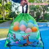 Bolsa de Almacenamiento para Pelotas de Playa Gran Capacidad Cesta de Almacenamiento para Pelotas Rebotantes Infantiles Bolsa de Malla Lavable Transpirable Bolsa Blanca